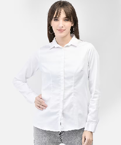 Solid casual cotton shirt