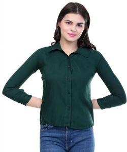 Solid casual cotton shirt